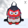 Mochila étnica artesanal coruja ao ar livre casual